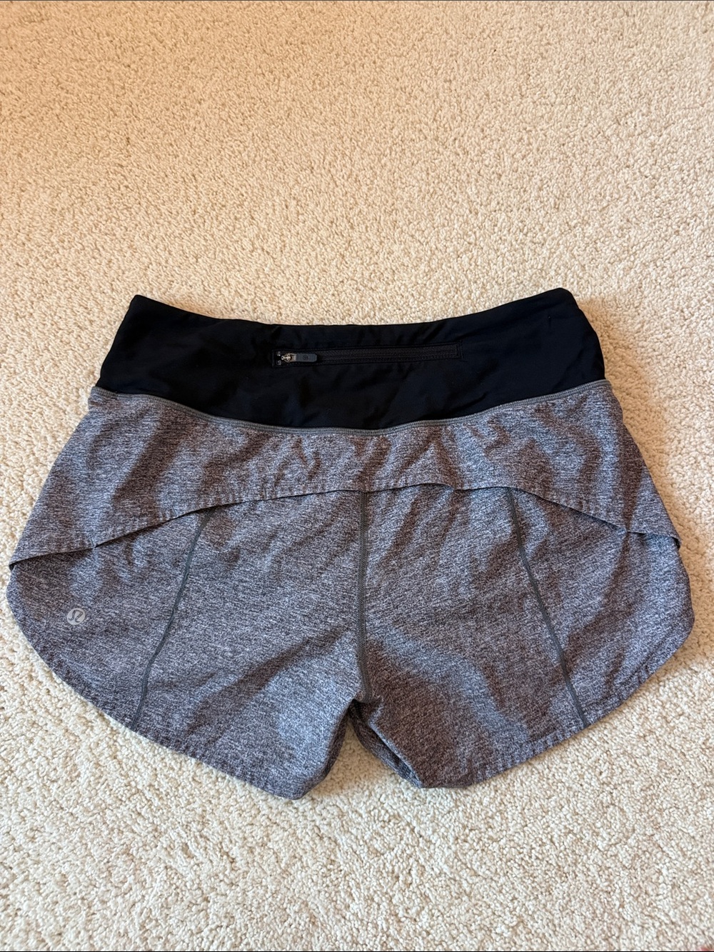 lululemon athletica Gray and Black Athletic Shorts